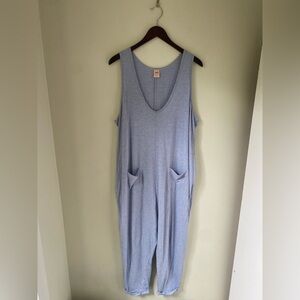Smash + Tess Bamboo Saturday Romper Light Blue Jumpsuit Double Pockets XL